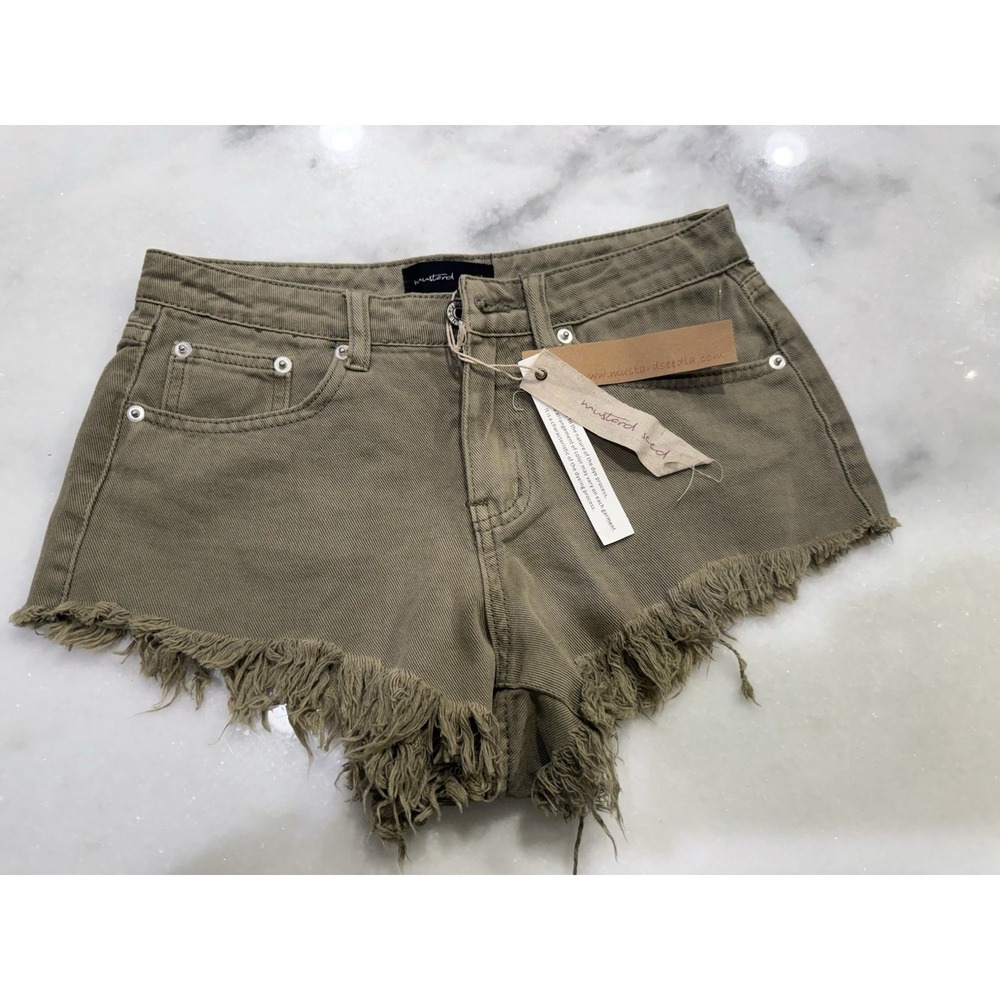 New Mustard Seed Fringe Shorts Women's Size‎ Small Cut Off Shorts New With Tags
